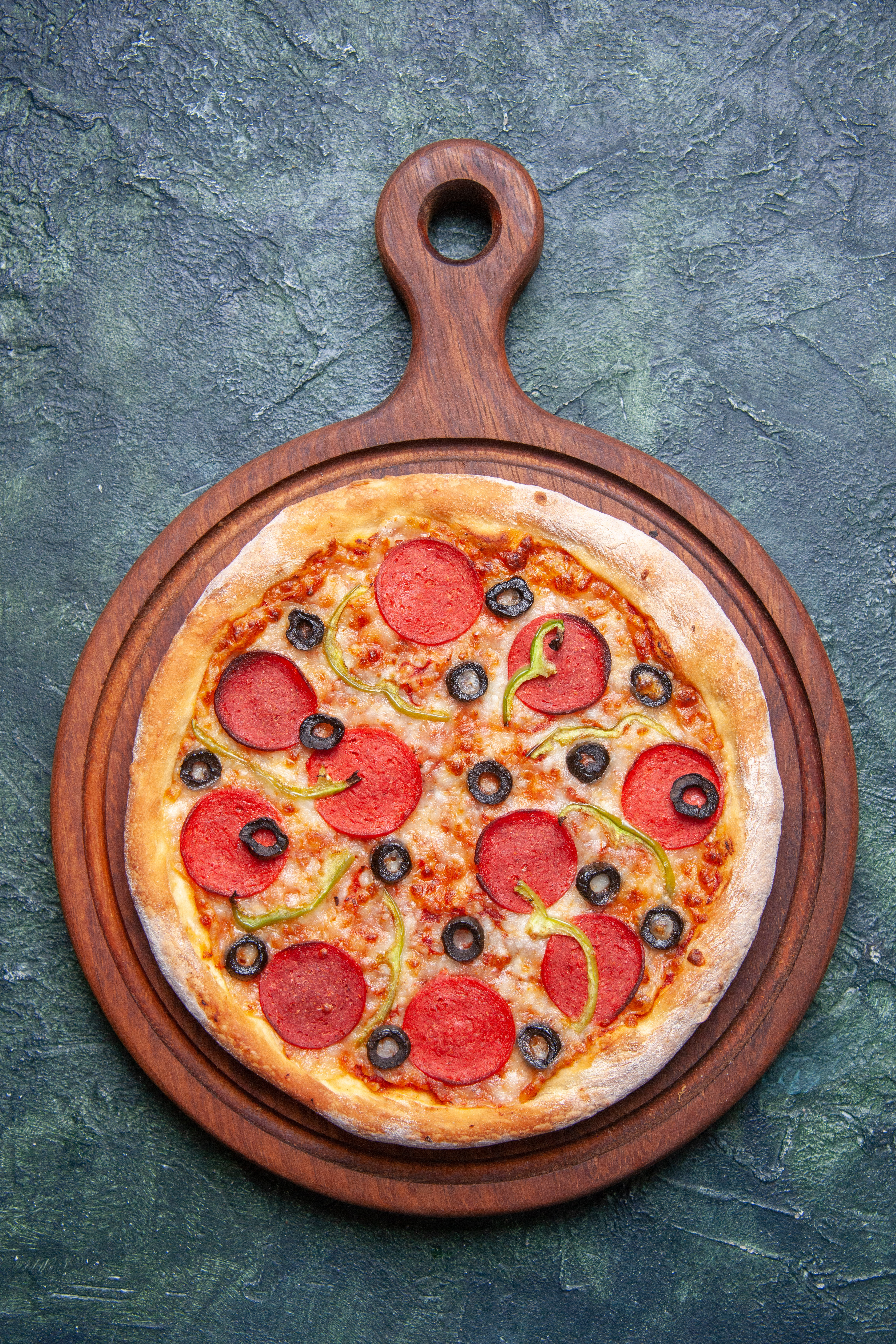 Pizza in wood-fired oven